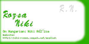 rozsa niki business card